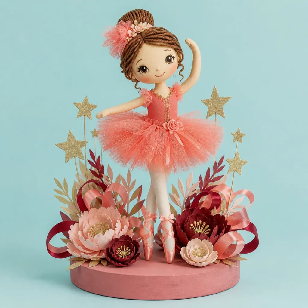 Centro de mesa Bailarina, tema Muñecas