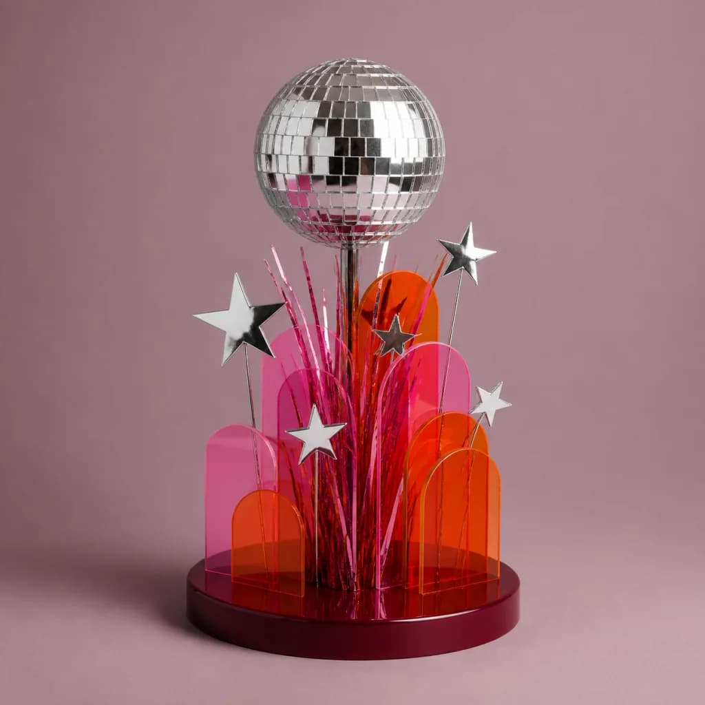 Centro de mesa Disco pop, tema Disco
