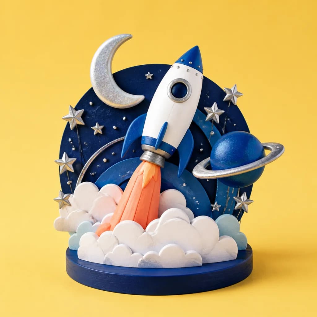Centro de mesa Misión espacial, tema Espacio